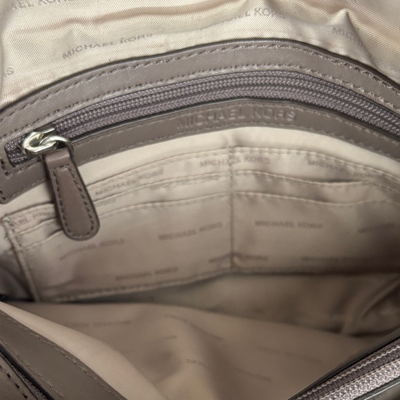 Michael Kors Quilted Chain-Strap Shoulder Bag in Taupe Brown - Picture 15 of 17